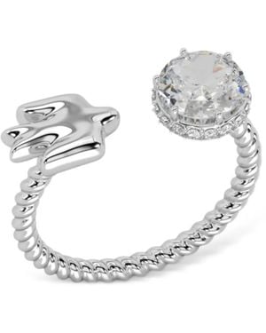 SOLO for Diamonds Bague Ouverte Sertie De Diamants X Gunia Project - Metallic
