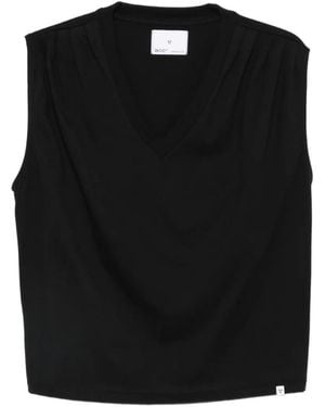 Woc Matera V-Neck Sleeveless Top - Black