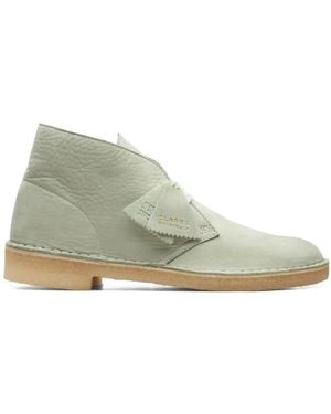 Clarks Suede "Pale" Desert Boots - Green