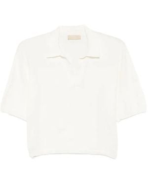 Momoní Camiseta Columbia Con Cuello De Polo - Blanco