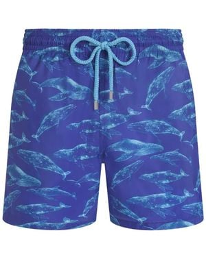 Vilebrequin Whale-Print Swim Shorts - Blue