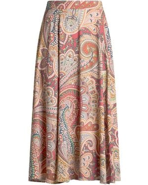 Etro Paisley-Print Midi Skirt - Pink