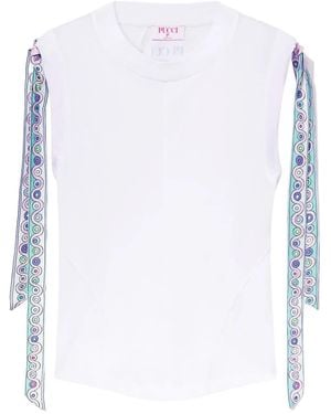 PUCCI Iride-Print Cotton T-Shirt - White