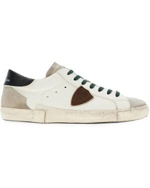 Philippe Model Prsx Panelled Sneakers - White