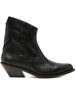 NULLUS Bottines En Cuir Western 1 - Black