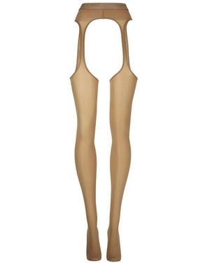 Wolford Synergy 40 Cut-Out Tights - White