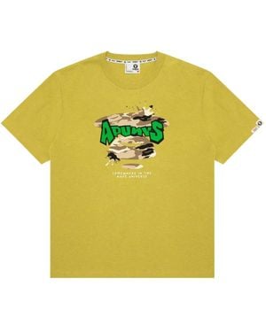 Aape By A Bathing Ape Aape Head Camo-Print T-Shirt - Yellow
