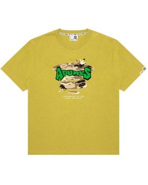 Aape By A Bathing Ape T-Shirt Aape Head À Imprimé Camouflage - Jaune