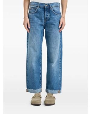 Roy Rogers Frayed-Hem Jeans - Blue