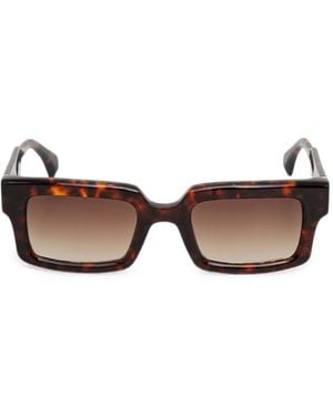 Vivienne Westwood Tortoiseshell-Effect Rectangle-Frame Sunglasses - Brown