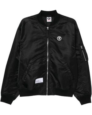 Aape By A Bathing Ape Logo Bomber Jacket - Black