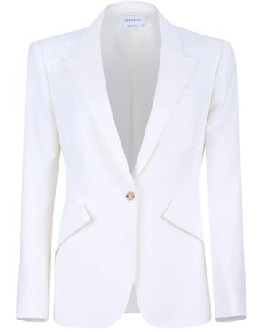 McQueen Blazer De Lana - Blanco