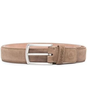 ZEGNA Triple Stitch Belt - Natural