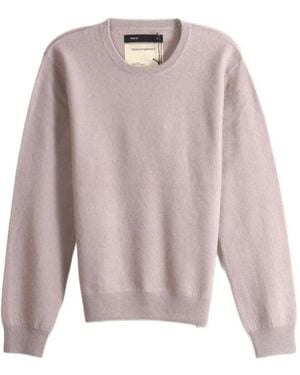 Frenckenberger Crew-Neck Ribbed-Trim Sweater - Pink