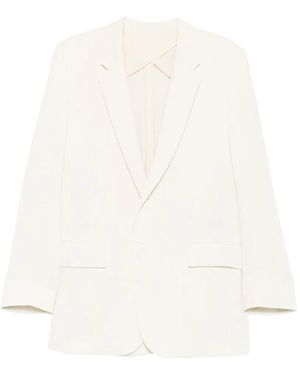 Petar Petrov Single-Breasted Notched-Lapel Blazer - White