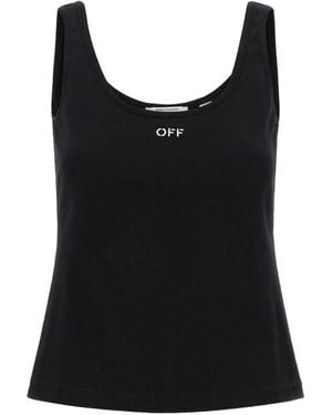 Off-White c/o Virgil Abloh Débardeur Off Stamp À Logo Brodé - Black