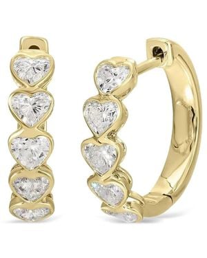 Anita Ko Boucles D'Oreilles Heart En 18Ct À Diamants - Métallisé