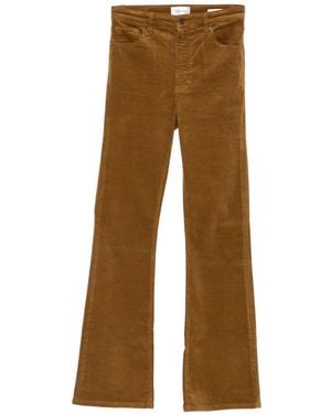 FRAME Pantalon Évasé En Velours Côtelé - Natural