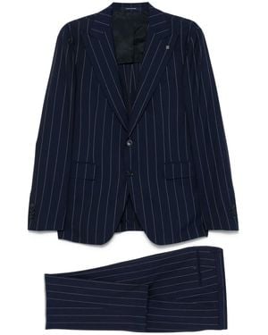 Tagliatore Completo Gessato - Blu