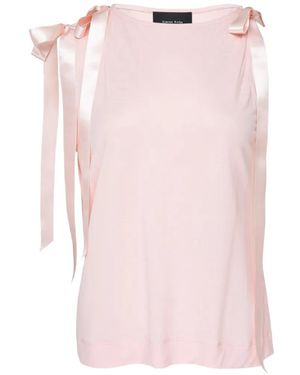 Simone Rocha Ribbon-Detail Sleeveless Tank Top - Pink