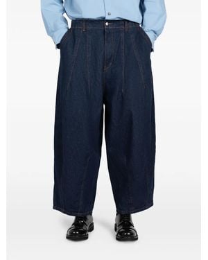 Societe Anonyme Vaqueros Con Costuras En Contraste - Azul