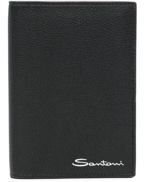 Santoni Leather Wallet - Black