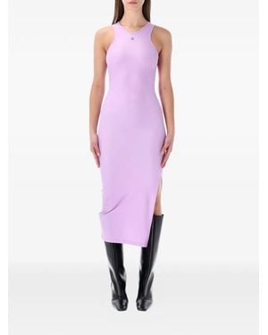 Coperni Vestido Midi Con Abertura - Morado