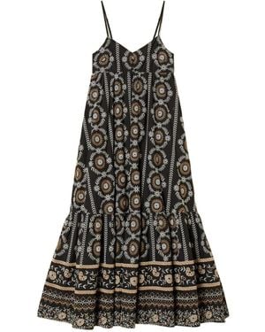 Twinset Broderie-Anglaise Maxi Dress - Black