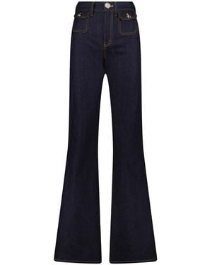 Giambattista Valli Mid-Rise Flared-Leg Jeans - Blue