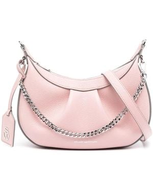 Stuart Weitzman Stellar Crescent Leather Shoulder Bag - Pink
