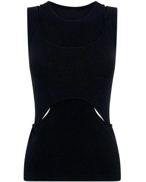 Dion Lee Interlink Cut-Out Tank Top - Blue