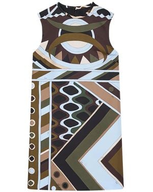 PUCCI Vivara-Print Silk Dress - White
