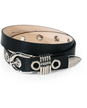 DEHANCHE Hollyhock 10 Rivet Belt - Black