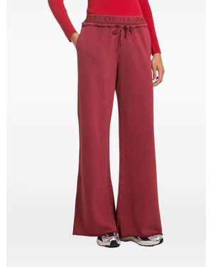 Deha Marbled-Effect Track Pants - Red