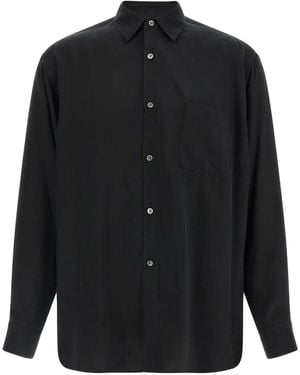 stein Patch-Pocket Oversized Shirt - Black