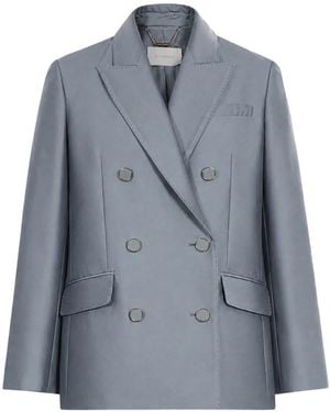 Zimmermann Double-Breasted Peak-Lapels Jacket - Blue