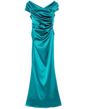 Talbot Runhof Satin Gown - Blue