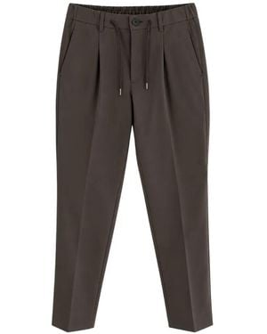 Herno Drawstring Pleated Pants - Gray