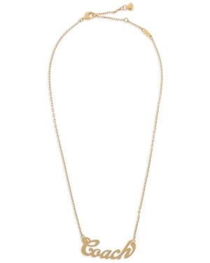 COACH Heart Detail Necklace - White