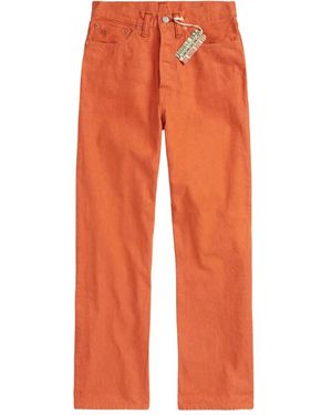 RRL Pantalones rectos con pinzas - Naranja