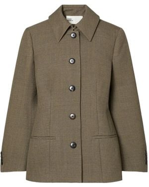 Tory Burch Button Wool Jacket - Green