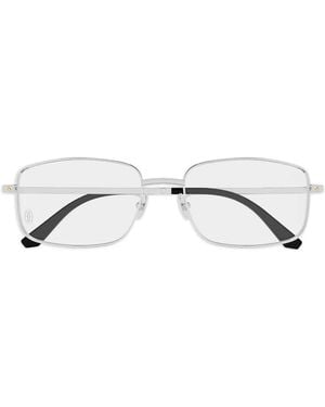 Cartier Lunettes De Vue À Monture Rectangulaire - Métallisé