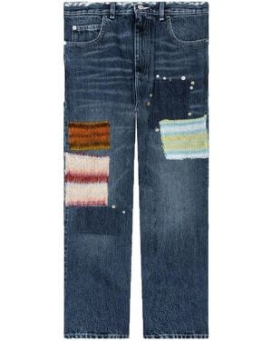 Marni Logo-Patch Jeans - Blue