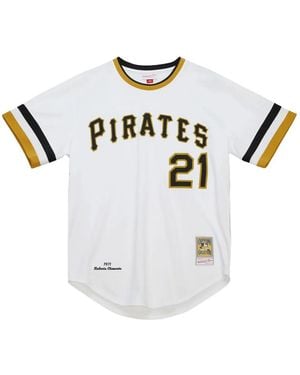 Mitchell & Ness X Mlb 1971 Pittsburgh Pirates Roberto Clemente Home Jersey T-Shirt - White