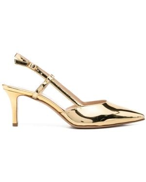 Fabio Rusconi Pointed-Toe Slingback Court Shoes - Natural