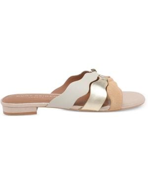 Kurt Geiger Sun Wave Ring-Detail Sandals - Natural
