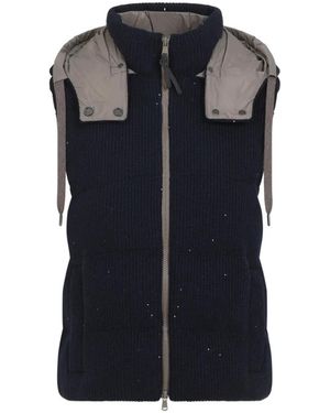 Brunello Cucinelli Jackets Cotone Polyestere - Blue