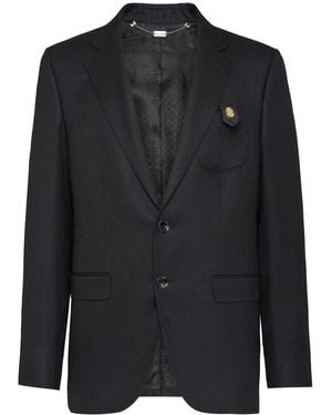 Billionaire Chest-Pocket Fitted Blazer - Black