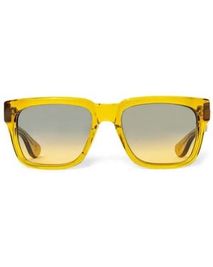 Chrome Hearts Box Officer Square-Frame Sunglasses - Yellow