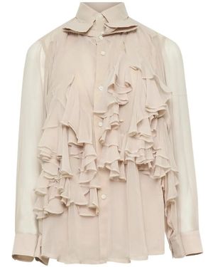 Comme des Garçons Blusa Con Ruches - Neutro
